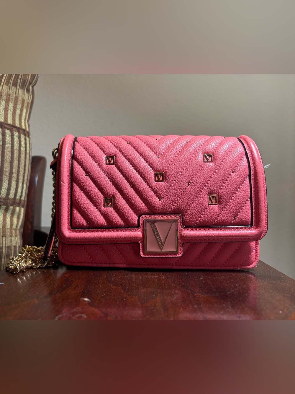 Victoria's Secret Pink Quilted Chain Crossbody Bag